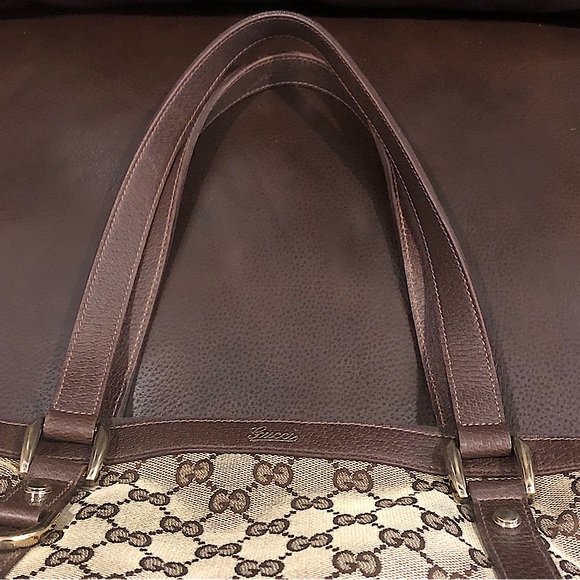 EUC Vintage Gucci GG Supreme Monogram Abbey Tote Handbag - Picture 9 of 17